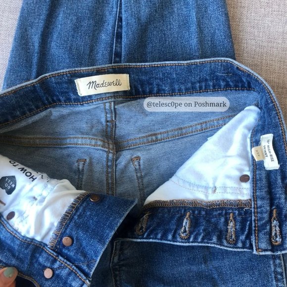 SOLD Madewell 10" Petite High-Rise Skinny Jeans in Dewitt Wash - Picture 6 of 8